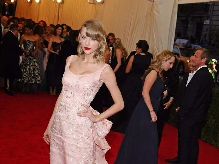 For the 2014 Met Gala, Swift went with a dreamy Oscar de la Renta gown.