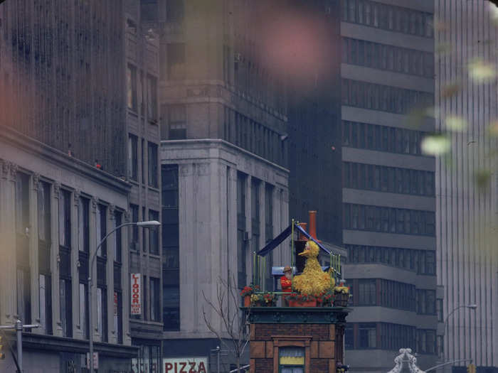 1980: The Sesame Street float followed a marching band.