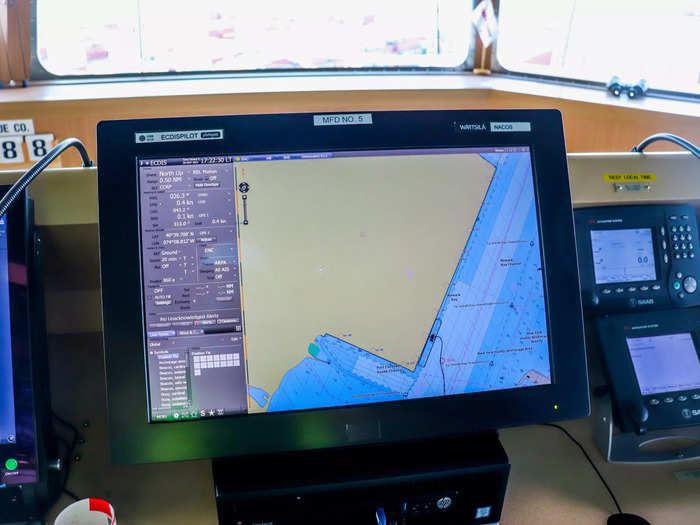 Electronic charts help the crew navigate, just like on modern airplanes. "Before we had paper charts and now everything is electronic," Mioc said.