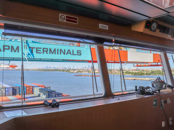 Even the New York City skyline was visible clear as day from the berth around five miles away.