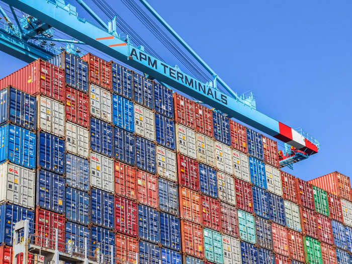 CMA CGM Marco Polo boasts a maximum capacity of 16,022 twenty-foot-equivalent units, or TEUs for short. One 20-foot container equals one TEU with the larger 40-foot containers equaling two TEUs.