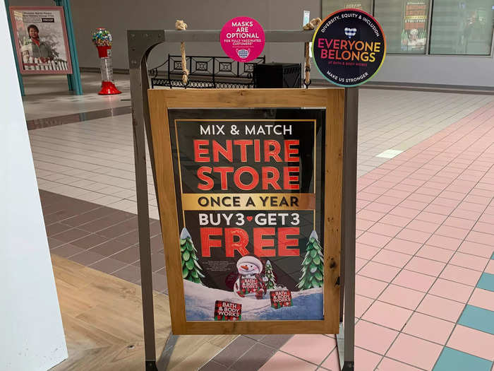 Bath and Body Works was having their annual buy three get three sale, which loyal fans plan for all year.