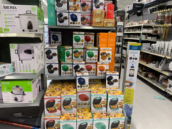 The store was also stocked with mini waffle irons, Instant Pots, and other popular appliances.