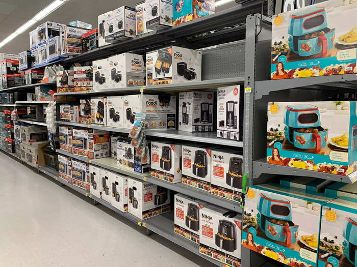 Walmart had dozens of air fryers on shelves, one of the most popular online purchases of Black Friday so far, per Adobe.