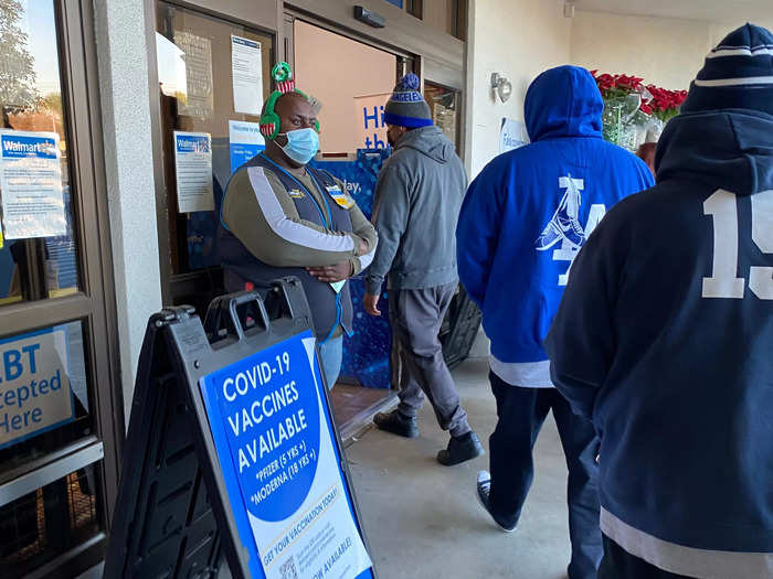 When the doors opened at 7 a.m., the customers, masked as according to Los Angeles County COVID-19 precautions, trailed into the store calmly. Employees also wore masks and some had on festive holiday headbands and Santa hats.