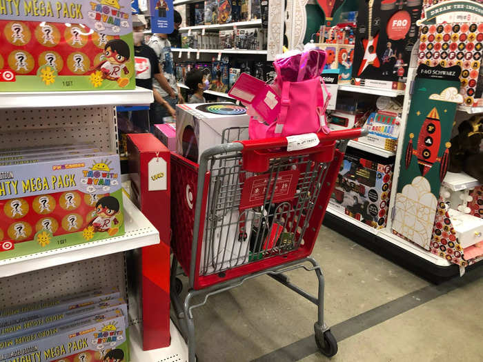 One thing I noticed right away: The fullest carts were the Target employees