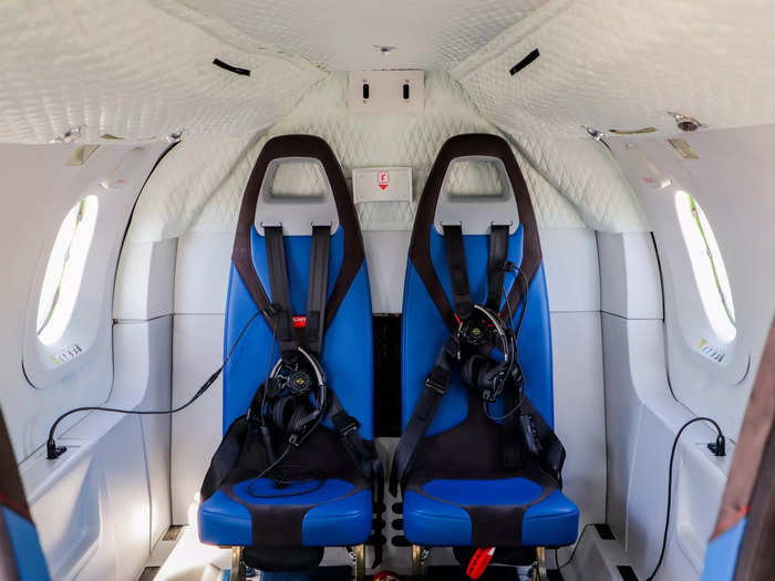 And also unlike a helicopter, the AW609 and its pressurized cabin can fly at altitudes as high as 25,000 feet well above adverse weather conditions closer to the ground. The display in Dubai did not have a completed interior.