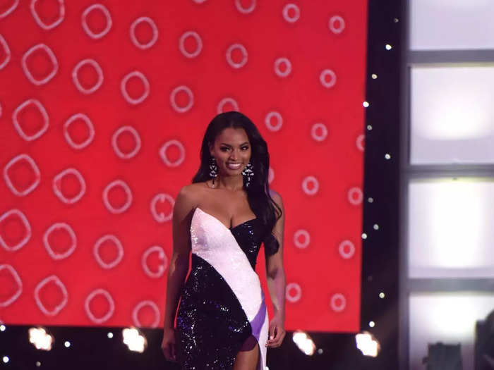 Miss USA 2020 Asya Branch took home the title in a black-and-white look.