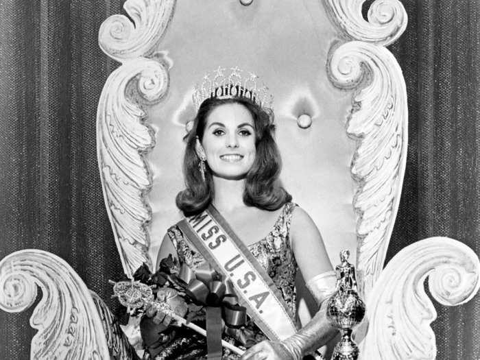 Maria Remenyi took home the Miss USA crown in 1966 while wearing a shimmering ensemble.