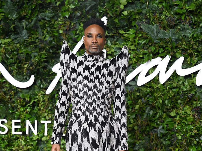 Billy Porter arrived to host the awards show in a statement-making houndstooth dress.