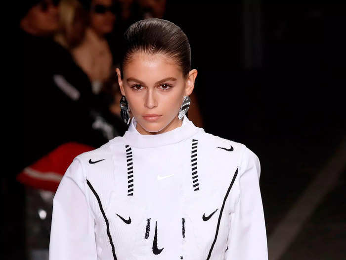 Kaia Gerber also walked the Spring/Summer 2019 Off-White show.