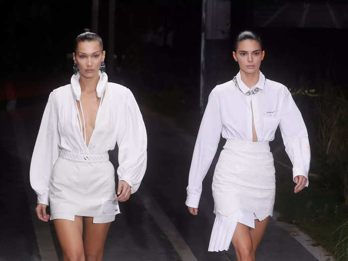 Bella Hadid and Kendall Jenner hit the runway for Abloh