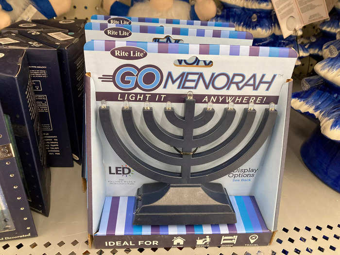 Walmart also had a portable electric menorah for those who might be traveling during the holiday.