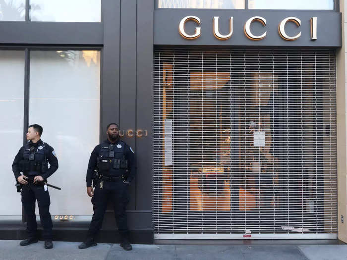 As shoppers filled Union Square on Black Friday, police and private security guards stood watch at stores like Gucci. "We will flood this area with police officers for the foreseeable future," SFPD Chief Bill Scott said at a press conference. "We will do what we need to do to put an end to this madness."