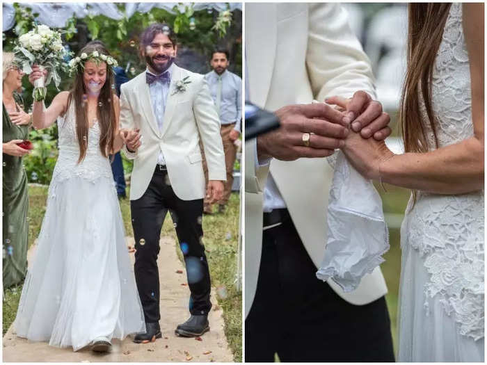 In October, a bride wore a tactile wedding dress so her blind husband could "feel how she looked."