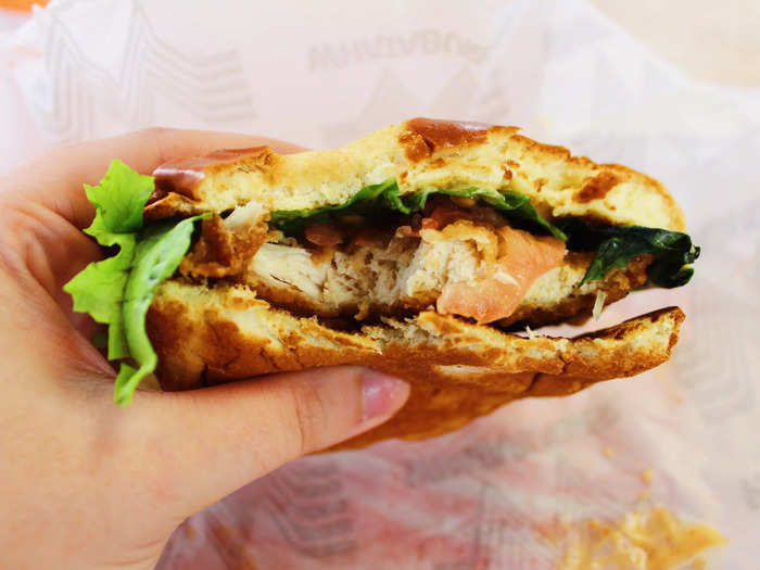 Biting in, I was impressed by the chicken sandwich. However, for me, it didn