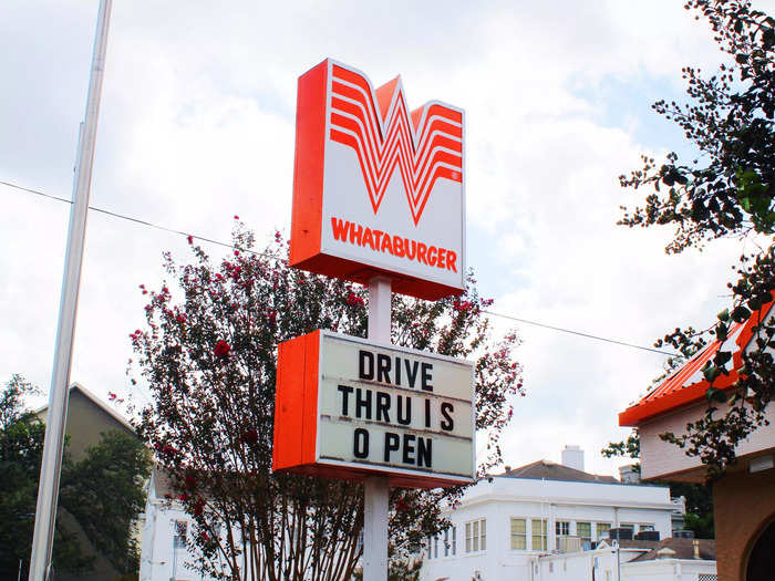 When I arrived at the Whataburger in Austin, I was immediately greeted by the signature orange logo.