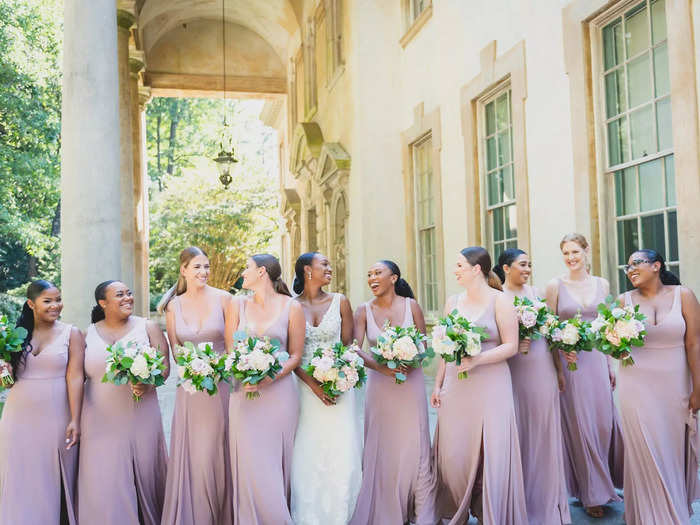 Redding said one of her favorite moments of the day was taking photos with her bridesmaids.