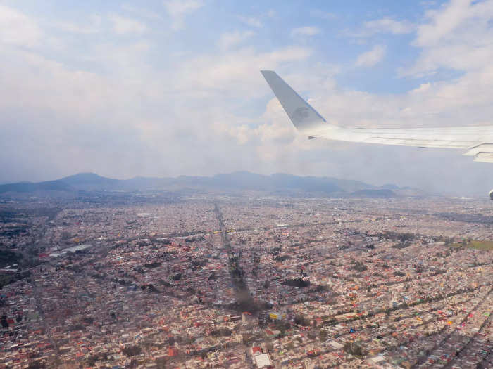 Mexico City once again surprised and delighted with stunning views on takeoff.