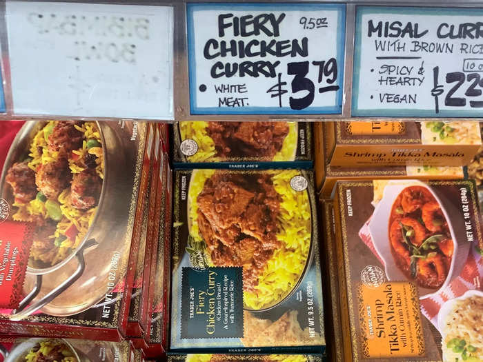 The fiery chicken curry is the perfect frozen meal.