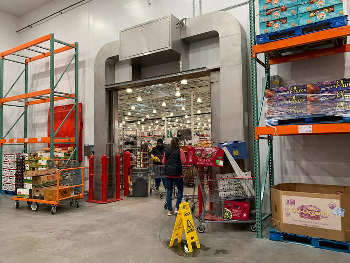 For the most part, every section is inside the main warehouse itself, but dairy and some fruits and vegetables have their own separate sections off the main area.