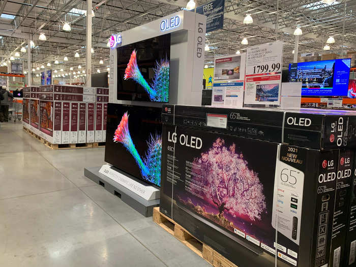 Walking past the carts and greeters, we entered the gigantic Costco warehouse.