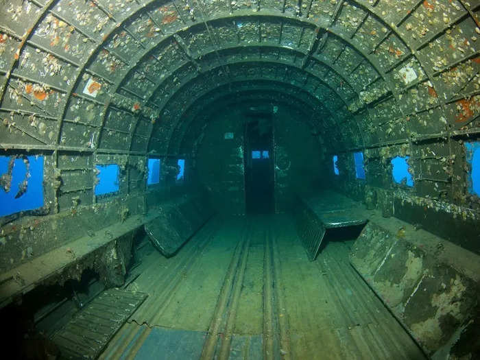 Inside the main cabin is pretty bare, but the cockpit shows the workspace of the pilot who manned the plane over 85 years ago.