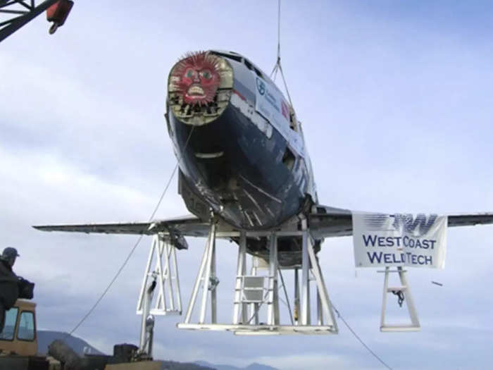 As far as environmental concerns, Robins told Insider that all coatings and parts on the vessel that were considered harmful to the ocean were stripped, and what was left was the bare metal and the overhead bins.