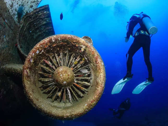 However, there are a handful of large jets that have been intentionally sunk to create artificial coral reefs and give divers a unique experience exploring an aircraft underwater, including airliners and military planes.