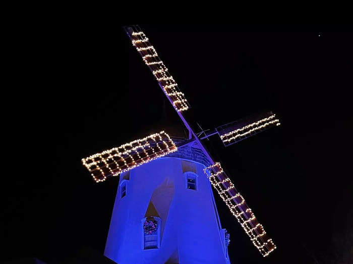 But I loved the windmills most when the sun went down and their lights began to sparkle.