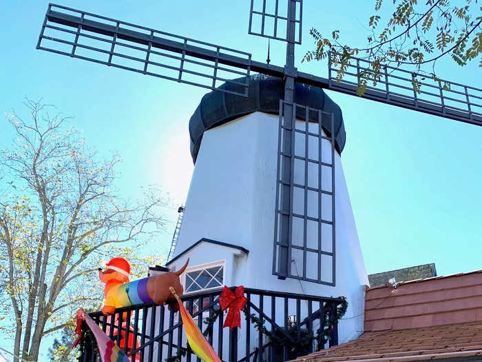 One of the first things I spotted as I began walking around Solvang was one of its famous windmills.