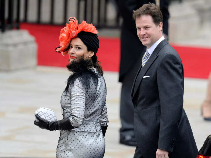 Deputy Prime Minister Nick Clegg and his wife, Miriam Gonzalez Durantez, were also in attendance.