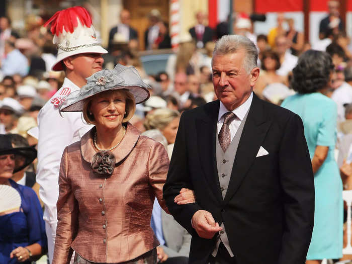 President Pal Schmitt and first lady Katalin Makray Schmitt of Hungary coordinated perfectly at the 2011 wedding of Prince Albert II and Princess Charlene of Monaco.