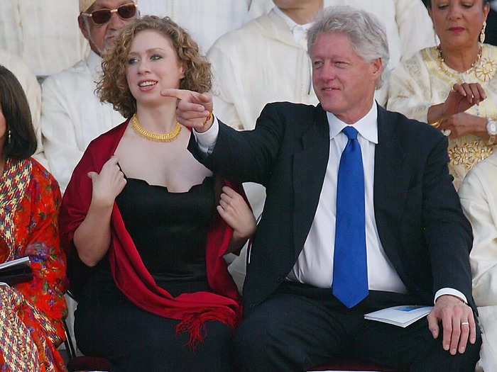 President Bill Clinton and his daughter, Chelsea, attended King Mohammed VI and Salma Bennani of Morocco