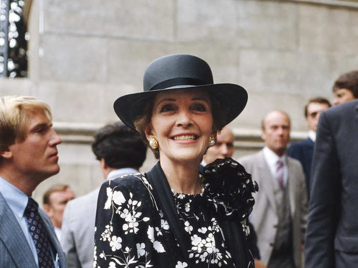 First lady Nancy Reagan attended Prince Charles and Princess Diana