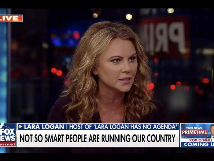 Upon leaving CBS News, Logan did a stint at the conservative Sinclair Broadcast Group, before debuting her Fox Nation show, "Lara Logan Has No Agenda," in January 2020.