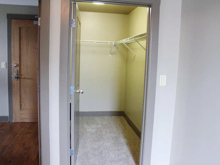 While the closet was smaller, it was still a walk-in.