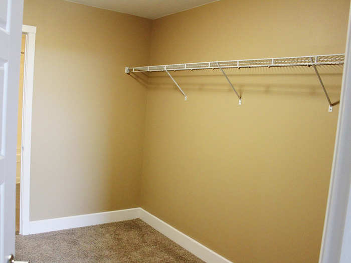 The closet was massive. In fact, it was larger than one of the bedrooms I