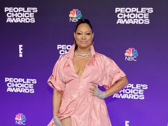 Garcelle Beauvais brought the drama in a pink Carolina Herrera dress.