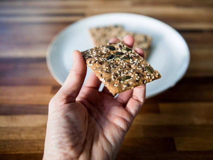 Seed or whole-grain crackers pack a lot of nutrients.