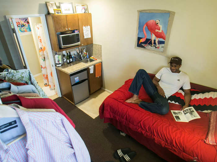 Micro apartments in Seattle usually come with a private bathroom and built-in furniture to save space and help make them even more appealing to young people, according to Reuters.