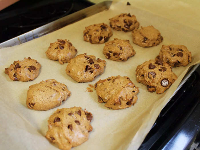 I tested my cookies with a toothpick to make sure they were fully cooked.