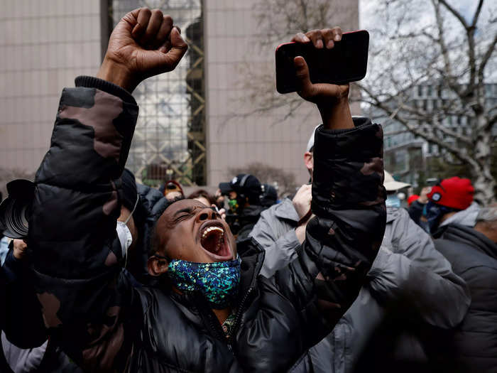 Among devastatingly tragic moments of the year, some photographers captured unforgettable moments of hope, like when former Minneapolis police officer Derek Chauvin was found guilty of George Floyd