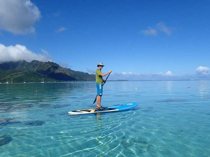 We were still able to take advantage of complimentary stand-up paddleboards and kayaks.