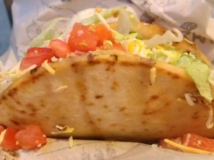 The Chalupa I had was overflowing with fillings, though there was much more lettuce, cheese, and tomato than black beans.