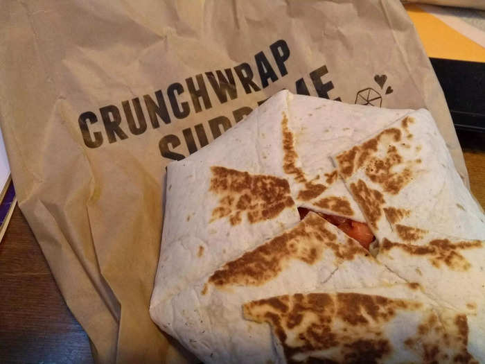 I was intrigued by the Crunchwrap Supreme, which I