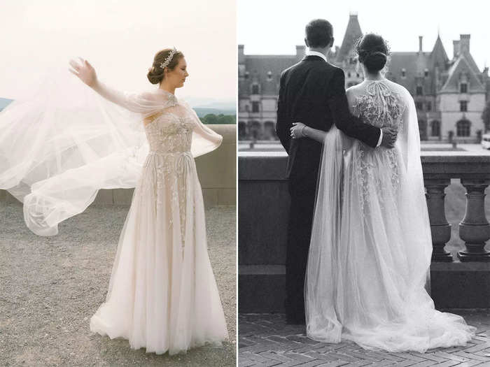 Brides modernized strapless gowns in 2021.