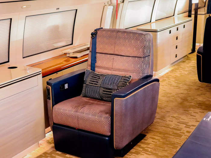 There are no middle seats or even rows of any kind. Some corporate aircraft will have a passenger compartment intended to seat support staff but not these jets.