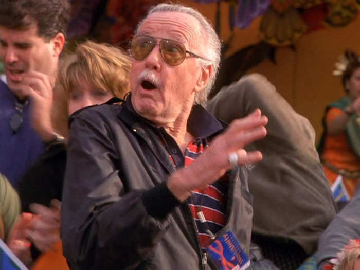 Stan Lee, who created Spider-Man in the comics with illustrator Steve Ditko, has a cameo as a scared festival attendee.