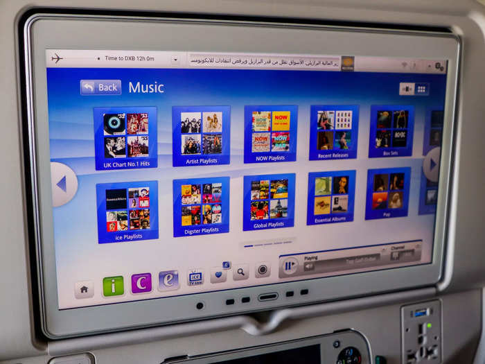 The music selection was also quite impressive with modern and classic hits. Later in the flight, I ended up making and listening to a playlist even though I had an iPhone pre-loaded with music.